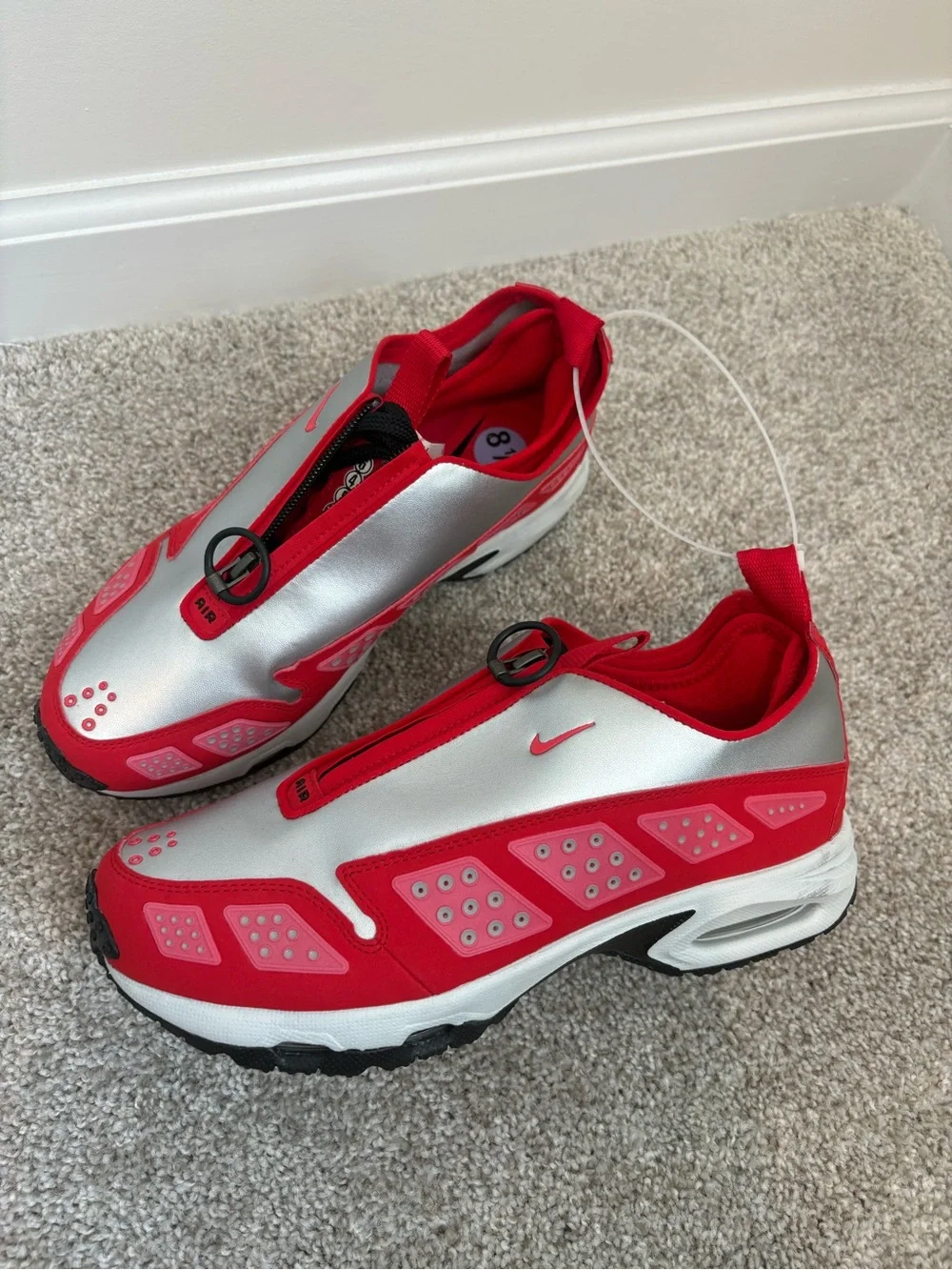 Nike Air Sunder Max Slip-On Sneakers - Red / Silver
